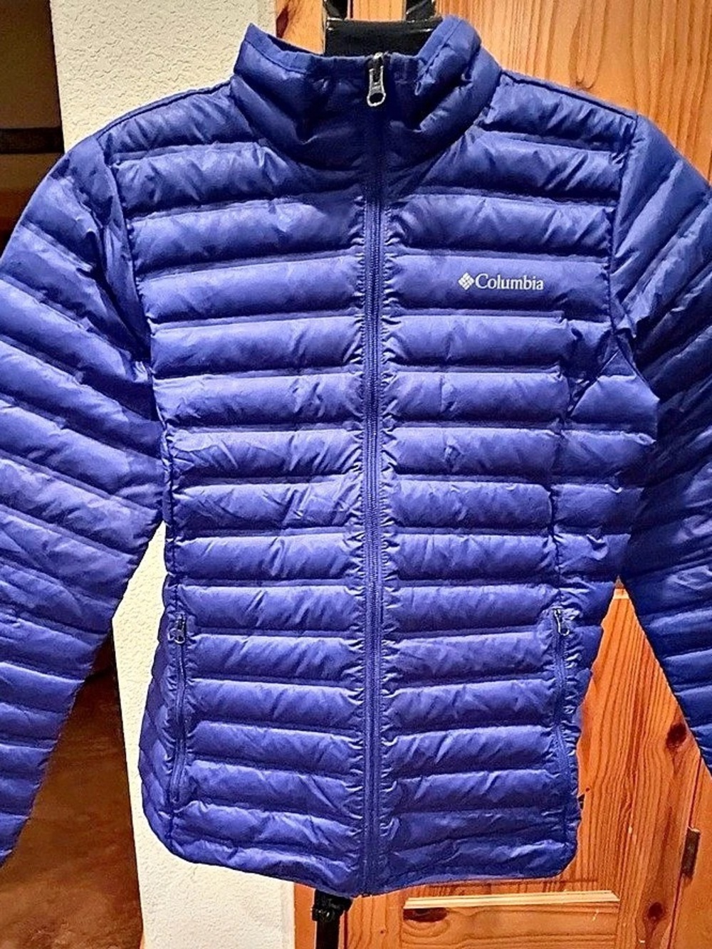 Columbia Women's Powder Lite Jacket Quilted Puffer Blue Large